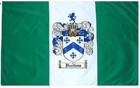 Burtless family crest coat of arms flag