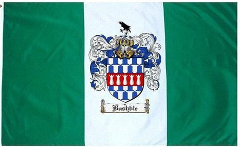 Bushbie family crest coat of arms flag