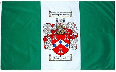 Bushnell family crest coat of arms flag