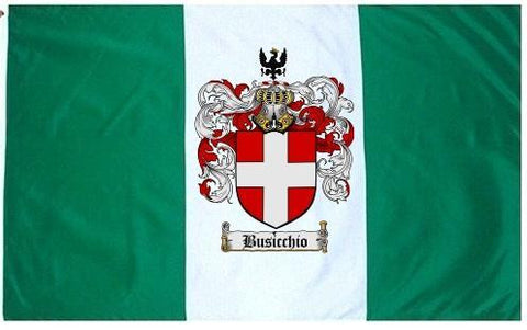 Busicchio family crest coat of arms flag