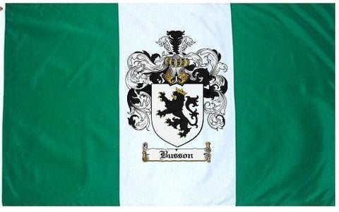 Busson family crest coat of arms flag