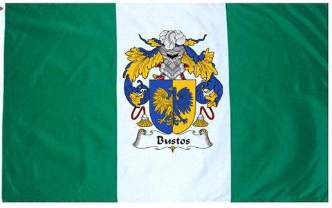 Bustos family crest coat of arms flag