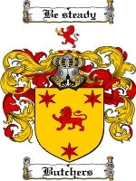 Butchers coat of arms family crest download