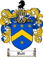 Butt coat of arms family crest download