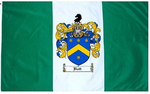 Butt family crest coat of arms flag