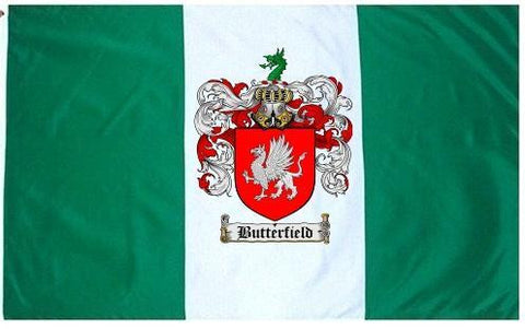 Butterfield family crest coat of arms flag