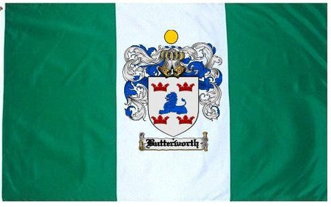 Butterworth family crest coat of arms flag
