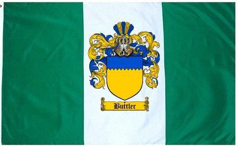 Buttler family crest coat of arms flag