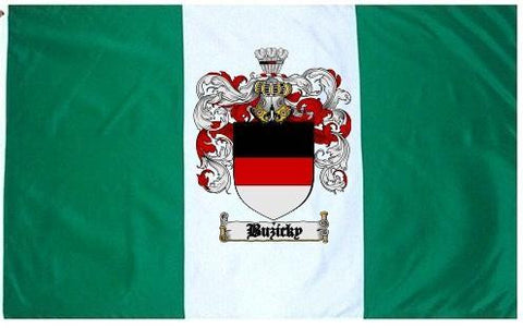 Buzicky family crest coat of arms flag