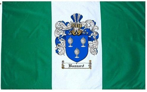 Buzzard family crest coat of arms flag