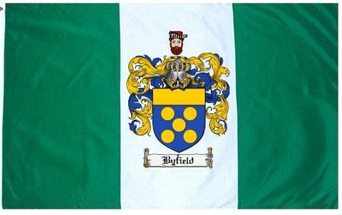 Byfield family crest coat of arms flag