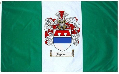Byrken family crest coat of arms flag