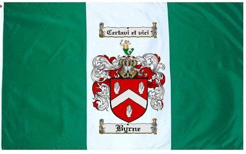 Byrne family crest coat of arms flag