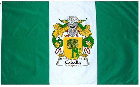 Caballa family crest coat of arms flag