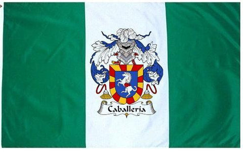 Caballeria family crest coat of arms flag