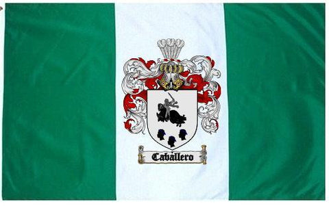 Caballero family crest coat of arms flag
