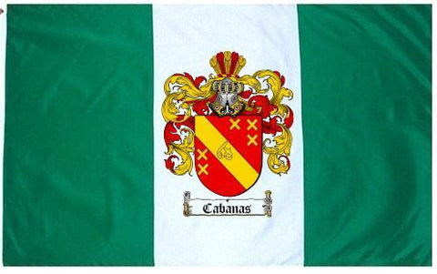 Cabanas family crest coat of arms flag
