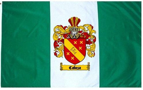 Cabeza family crest coat of arms flag