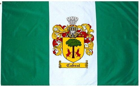 Cabral family crest coat of arms flag