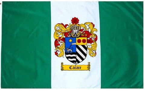 Cacace family crest coat of arms flag