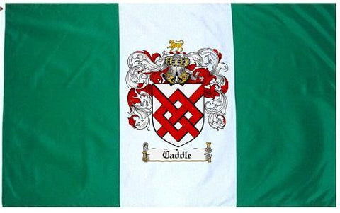 Caddle family crest coat of arms flag