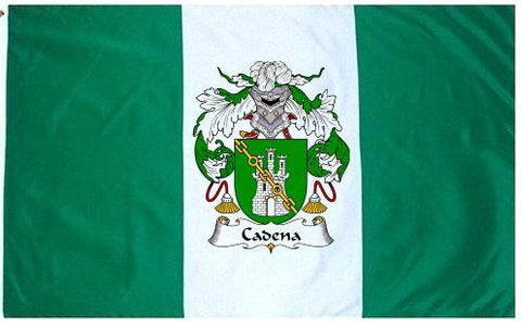 Cadena family crest coat of arms flag