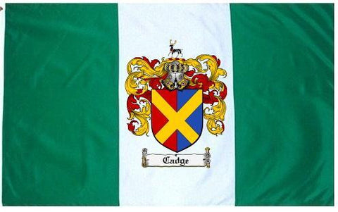 Cadge family crest coat of arms flag