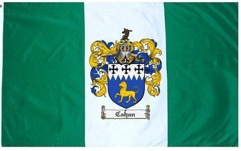 Cahan family crest coat of arms flag