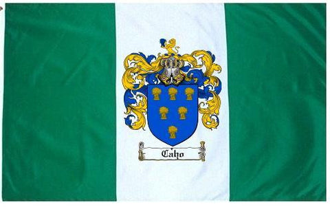 Caho family crest coat of arms flag