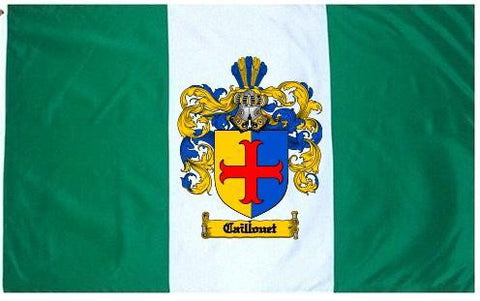 Caillouet family crest coat of arms flag