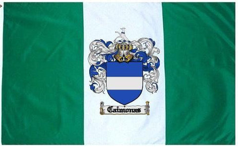 Caimonas family crest coat of arms flag