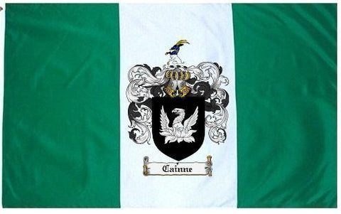 Cainne family crest coat of arms flag