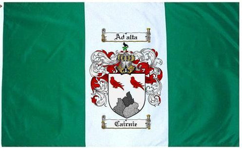 Cairnie family crest coat of arms flag
