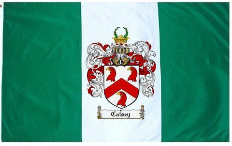 Caisey family crest coat of arms flag
