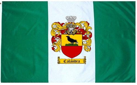 Calandra family crest coat of arms flag