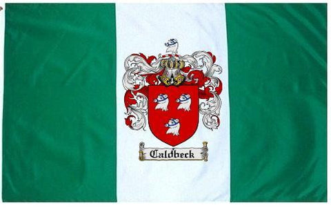 Caldbeck family crest coat of arms flag