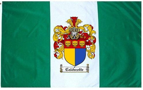 Caldecotte family crest coat of arms flag