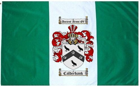 Calderbank family crest coat of arms flag