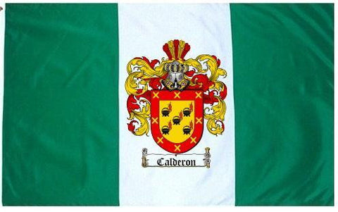 Calderon family crest coat of arms flag