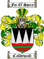 Caldewall coat of arms family crest download