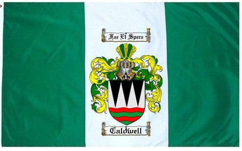 Caldwell family crest coat of arms flag