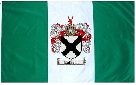 Calhoun family crest coat of arms flag