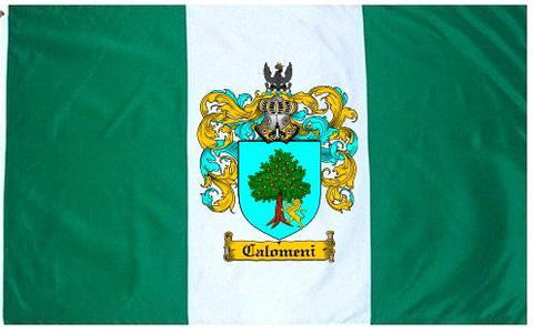 Calomeni family crest coat of arms flag