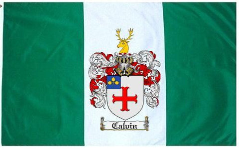 Calvin family crest coat of arms flag
