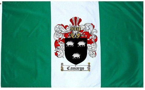 Camargo family crest coat of arms flag