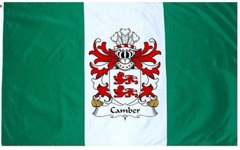 Camber family crest coat of arms flag