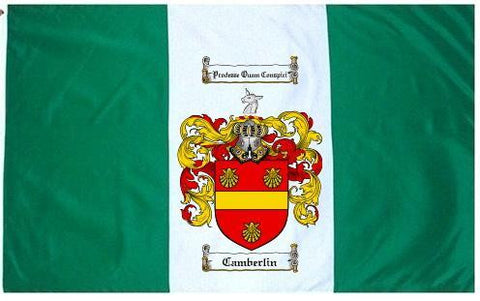 Camberlin family crest coat of arms flag