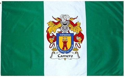 Camero family crest coat of arms flag