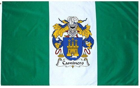 Caminero family crest coat of arms flag
