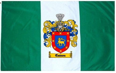 Camon family crest coat of arms flag